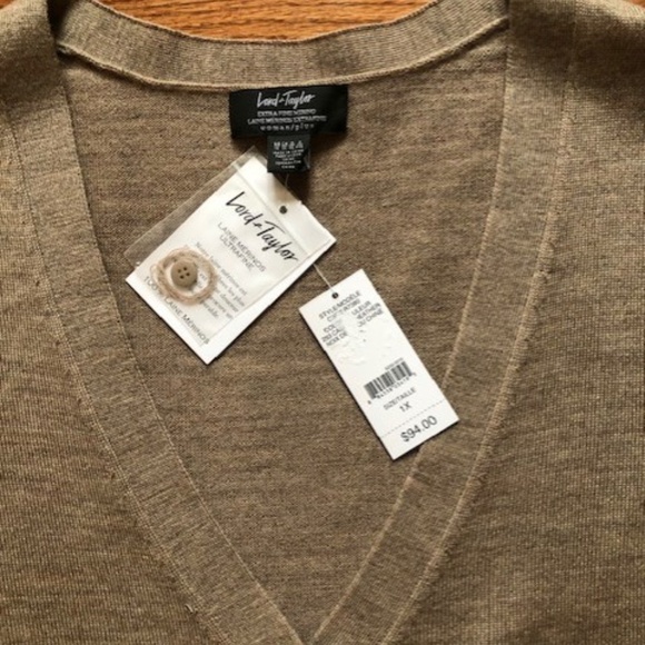 Merino wool cardigan sweater Size: XL,1X - Picture 3 of 4